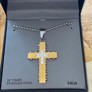 Men’s Stainless Steel Cross Necklace